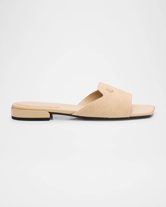 Dina Linen Flat Slide Style